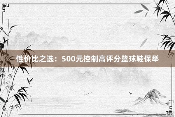 性价比之选：500元控制高评分篮球鞋保举